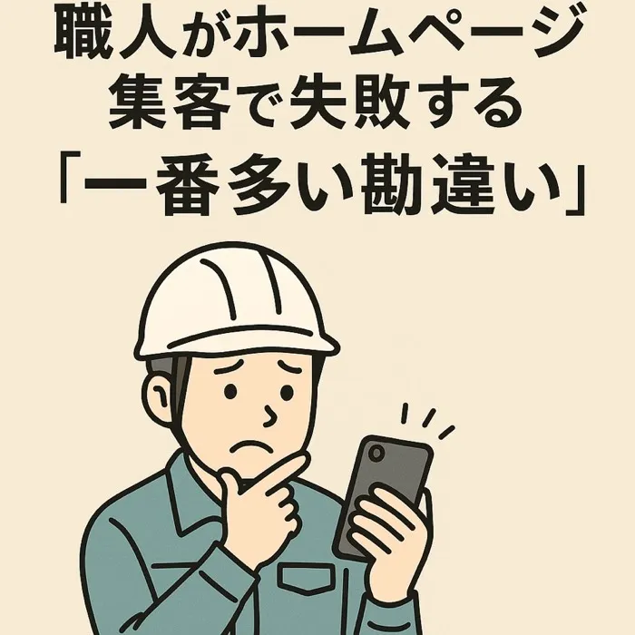 コラム「職人がホームページ集客で失敗する一番多い勘違い」のサムネイル